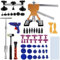 Sleeleece 66pcs Car Dellen Reparaturset Dellen Reparatur Ausbeulwerkzeug Einstellbare Breite Golden Lifter, Gleithammer und Metall Brücken Abzieher für Fahrzeug Dellen Entfernen