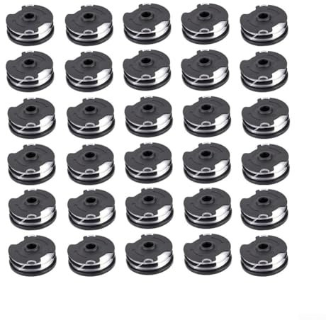 CNANRNANC trimmer Spool Replacement For Parkside Cordless Grass Trimmer Replacement Spools For PRTA 20-Li C3 IAN351753 Thread Spool With Nylon Thread 5M(30 PACK)