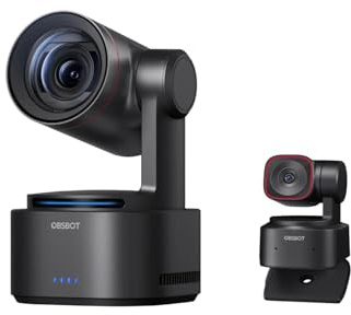 OBSBOT Tail 2 PTZR NDI Camera 4K@60FPS Bundle Tiny 2 Lite 4K Webcam, Pro AI Tracking, 1/1.5 CMOS, 50MP, 5X Optical Zoom, 12X Hybrid Zoom, SDI/HDMI/IP/USB 3.0 Output, Live Streaming.