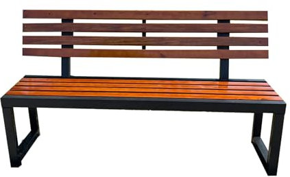 yurstcggh Wetterfest Holzbank Bank,Garten Terrasse Bank,Gartenbank,for Terrasse Park Rasen Hof, 2-4 Sitzer,mit Lehne,Verandastuhl for Basketballplatz Nussbaum 100×40×85cm
