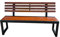 yurstcggh Wetterfest Holzbank Bank,Garten Terrasse Bank,Gartenbank,for Terrasse Park Rasen Hof, 2-4 Sitzer,mit Lehne,Verandastuhl for Basketballplatz Nussbaum 100×40×85cm