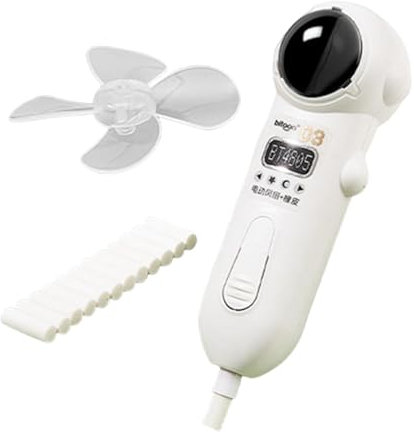 Oshhni Elektrischer Radiergummi mit Lüfterblatt, kreativ, Schreibwaren, automatisches Radiergummi-Zubehör für Künstler, Kunstprojekte, Schreiben, Skizzieren, Weiß