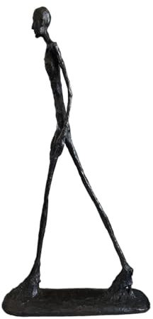 Siunwdiy Giacometti Bronze Skulptur, Authentische Moderne Kunst Figur, Sammlerstück aus Bronze, Kunstobjekt für Sammler, Minimalistische Kunst Statue,Mann,60CM