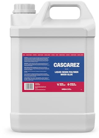 Cascarez Wood Adhesive Glue Fast Grab Liquid Resin Polymer, Water Resistant, Strong Bond, Used for General Woodworking Applications - 5ltr