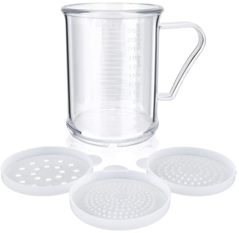 Polycarbonate Plastic Dredge Shaker, Seasoning Sugar Spice Shaker, 3 Lids