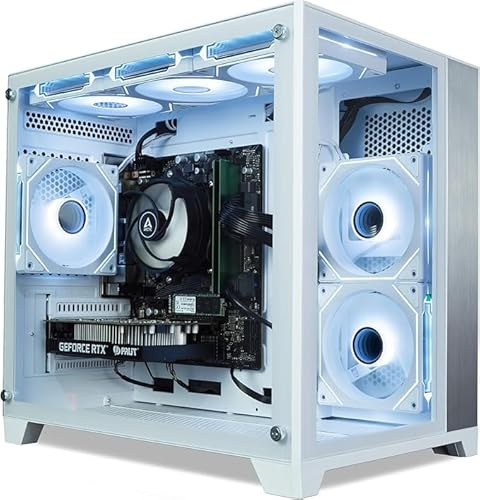 ionz Gaming PC - AMD Ryzen 5 5500, RTX 5050 8GB Graphics Card, 16GB RAM, 1TB SSD, Windows 11, 500W PSU (KZ DDCW, White)