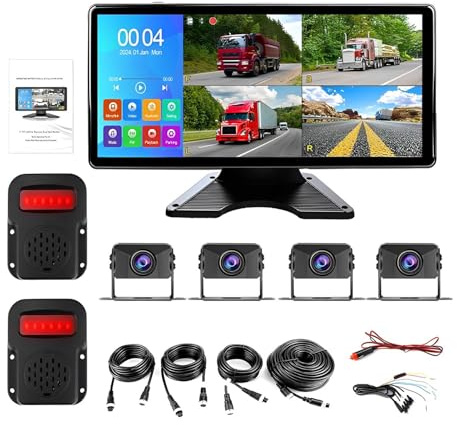CYDZSRA 10,36 Zoll 4 Kanal Smart Blind Spot Radar BSD Alarm Bus Dashboard Bus Mon itor Mon itor High Definition Video, Ohne Karte