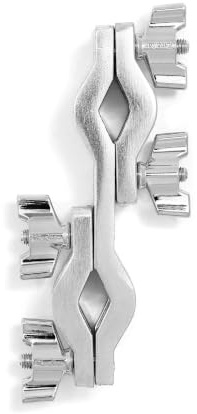 Gibraltar Accessory Rack Grabber clamp Basic (1 piece), simple version, without hinge, for 1/2 - 1 diameter, SC-BGC,Silver