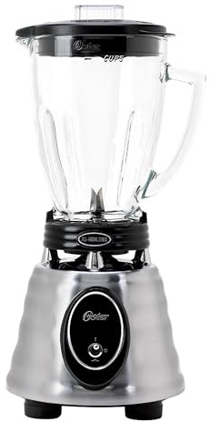 Oster BPCT02-BA0-000 6-Cup Glass Jar 2-Speed Toggle Beehive Blender, Brushed Stainless