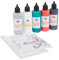 VBS Window Color Weihnachten je 85ml Weiß Rot Grün Grau Schwarz mit Vorlagen hohe Farbbrillanz Fenstermalfarben Glasmalfarbe