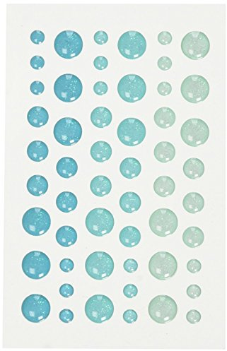 DOODLEBUG Sprinkles Self Glitter Enamel Embellishments, Swimming Pool
