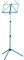 K&M 100/1 Notenpult Blau – Ausziehbarer Notenständer 62,5 - 124 cm - klappbare Notenablage, faltbares Metall-Stativ