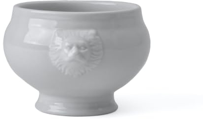 Holst Porzellan LK 045 SO Lot de 6 terrines en porcelaine 0,45 L Blanc/Gris 14,5 x 10,5 x 8,5 cm