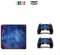 Skin for PS4 Slim, Chickw1 Vinyle Protective Autocollant Decal Sticker pour Playstation 4 Slim Console + 2 Dualshock Manette Set + 10pc Thumb Grips + 2pc Light Bar au Hasard (Bleu Étoiles)