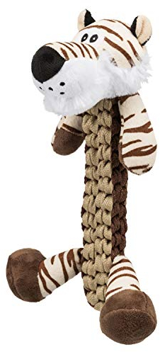 TRIXIE Tiger Kuscheltier aus weichem Plüsch - hochwertiges Plüschtier für Haustiere - robuster Spielgefährte mit 32 cm Länge - strapazierfähiges Stofftier für Hunde - 35727