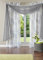Yaland Voile Transparenter Freihandbogen einfarbig Uni Querbehang Wohnzimmer Gardinenschals (BxH 140x800, grau) 1 Stück