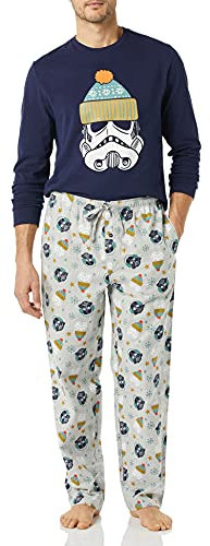Amazon Essentials Disney | Marvel | Star Wars Set da Notte Pigiama in Flanella Uomo, Star Wars Winter - Mens, M