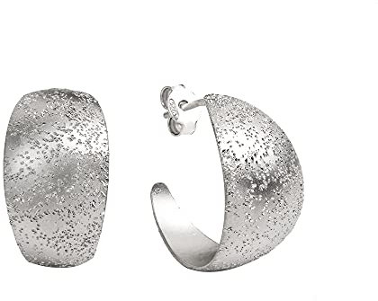 Celesta Silber Damen Ohrring 925/- Sterling Silber 2,2cm Diamantiert ohne Stein Silbergrau 213220074