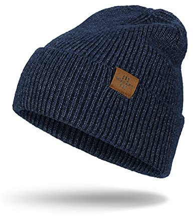 Strickmütze für Herren, dehnbar, weich, warm, für den täglichen Gebrauch, mit Bündchen, Unisex, bequem, Wollmützen, Geschenke für Männer/Ihn/Papa