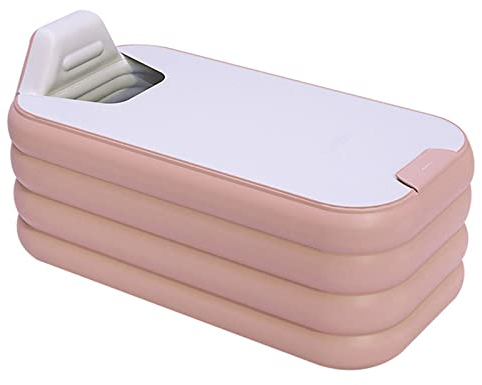 Bain Gonflable,Piscine Gonflable,Jacuzzis Et Balnéothérapie Baignoire Gonflable Baignoire SPA Baignoire Adulte Hickened Baril De Bain De Plage, Baignoire Extérieure Gonflable Portable,Pink-55in