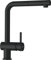 SCHOCK® Küchenarmatur Epos Magma I schwarze Hochdruck Armatur mit ausziehbarer Schlauchbrause I 360° drehbar I Spültischarmatur mit Standard-Norm-Anschlüssen I Einhebelmischer schwarz modern