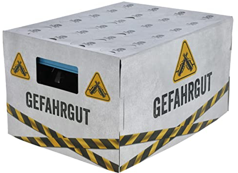 KAMACA Geschenkverpackung für Bierkasten Hülle Aufsatz für Bierkästen lustiges Geschenk Geburtstag (Bier - Geschenkverpackung Gefahrgut)