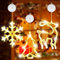 TATAFUN 3 Stück Weihnachtsbaum Hirsch Schneeflocke Weihnachtsdeko,Wiederverwendbar Weihnachten Deko mit Saugnäpfe, für Weihnachtsdeko Innen Fensterdeko Party