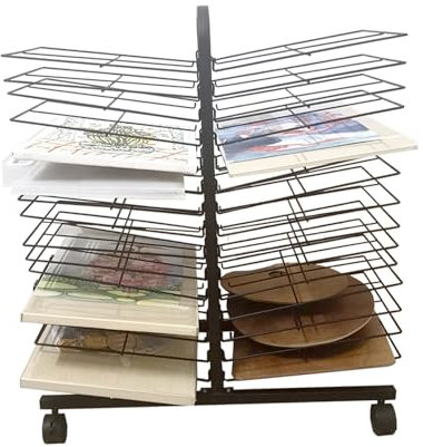 ZFUCMAYL Stendino Artistico, Stendino for Aula al 30° Piano, Espositore for Riporre Opere d'Arte in Metallo, Scaffale Salvaspazio Adatto for Asciugare Dipinti Ad Olio, Scuola d'Arte E A Casa