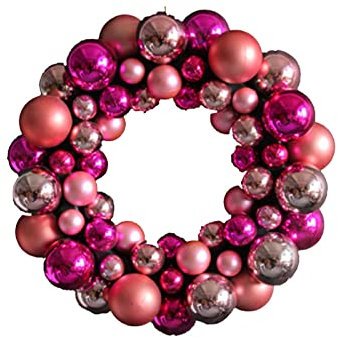 Türkranz, Türkranz für Weihnachten, Weihnachtskranz Adventskranz Tannenkranz Kranz, Adventsgesteck Weihnachtsgesteck Tischdeko für Haustür, Kamin,Weihnachtsdekoration (Hot Pink, One Size)
