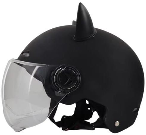 GAORUTO Motorrad-Halb-Jet-Helm, Schutzschalenhelm, Motorrad-Halbhelme, DOT/ECE-Retro-Helm mit offenem Gesicht, Halb-Motorradhelm, Moped-Roller, Erwachsene, Männer und Frauen H,54~61CM