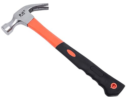 Claw Hammer, 11 Oz Forged Steel Stubby Tack Hammer with Shock-absorbing Leather Handle for Driving and Pulling Out Nails (1)