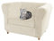 SYLC Samt Stretch Chesterfield Sofabezüge Couch Abdeckung Mit Sitzkissenbezug Sofa Überwürfe Geschwungene Settee Vintage Anti-Rutsch (Beige,Chair+1 Large Seat)