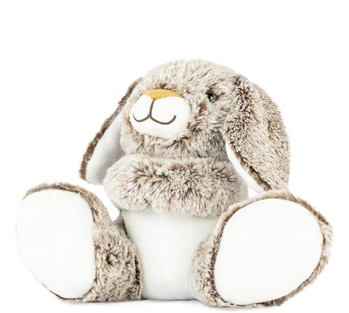 GOGOPO Sitting Rabbit Stuffed Animal Plush Toy| Fluffy Burrow Bunny Animal | Soft Toy Gift for Kids | 20cm