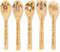 Lot de 5 cuillères en bois pour tortue - Cuillères en bambou - Décoration de cuisine - Cadeau tortue - Accessoires de cuisine - Ustensiles de cuisine - Cadeaux pour femmes et hommes