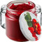KADAX Lot de 50 petits pots pour conserves de 200 ml, fi66 mm, mini pots à miel et épices, bocaux hermétiques, bocaux à conserve, bocaux ronds (fraises)