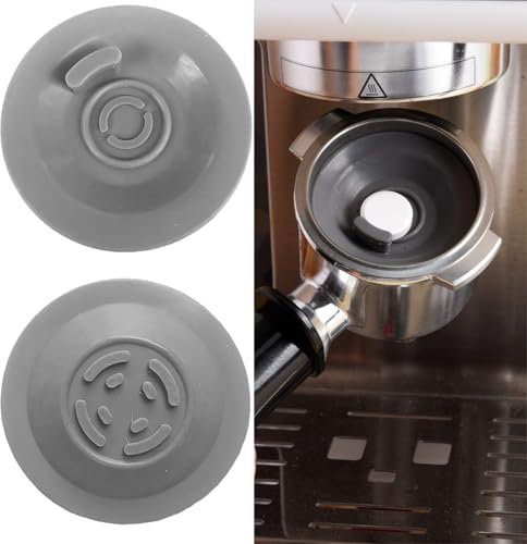 2 Pcs Sage Cleaning Disc, Sage Cleaning Disc, Sage Coffee Machine Accessories Universal Silicone Coffee Machine Handle Cleaning Pad Compatible with Most for Espresso Machines(grey)