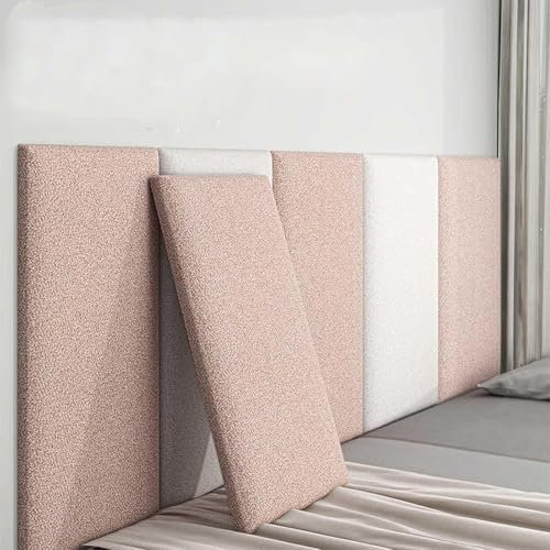 APMOE Wandpolster Selbstklebend - 3D Wandpaneele Kinderzimmer 30x60 cm Kopfteil Wandkissen Bett Wandpaneele Gepolstert für Schlafzimmer - Polsterpaneel Wand, SchalldäMmung und WäRme(Beige,1 Pcs)