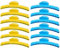 Metal Clips, 12Pcs Hair Clips for Women Styling, Aluminum Tip Top Finger Wave Clips Hair Clips Clamps Metal Clips Modeling Clamps Suitable for Home, Finger Wave Clips