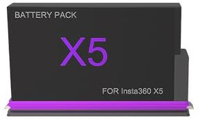 Battery Charger Set for Insta360 X5, 2850mAh, Can Save 2 Batteries and Charge at The Same Time Fast Battery Charger for Insta360 X5 Accessories (Battery*1)