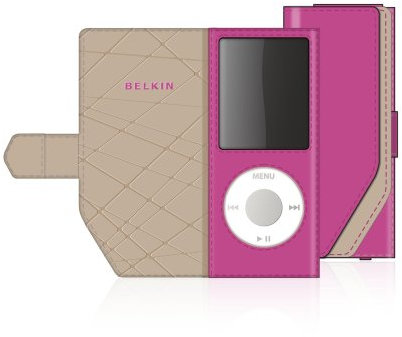 Belkin Apple iPod Nano 4G Leather Folio pink