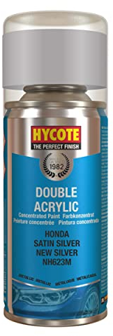 Hycote Double Acrylic Aerosol Car Spray Paint, Honda - Satin Silver, 150 ml