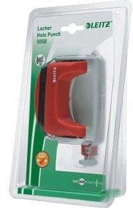 Leitz Locher Topstyle 0,8mm mit Anschlagschiene rot in Blisterverpackung