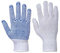 Portwest Klassischer Noppen- Handschuh, Größe: S, Farbe: Weiß/Blau, A111WBRS