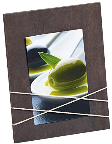 walther design Bilderrahmen braun bis 13 x 18 cm Holz-Portraitrahmen mit Kordelhalterung La Casa YO111P