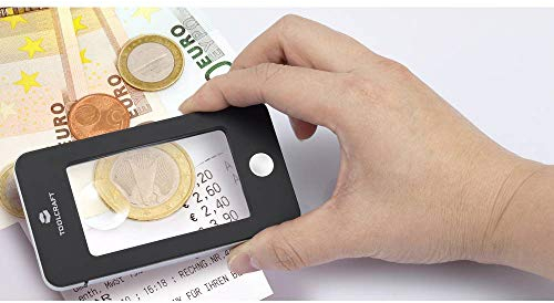 TOOLCRAFT 1400301 2/4X + 4 LED Handlupe mit LED-Beleuchtung Vergrößerungsfaktor: 2 x, 4 x