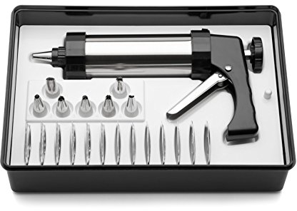 Weis Gebäckpresse Set, Edelstahl, Silber, 25 x 15 x 5 cm, 22-Einheiten