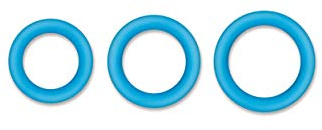 NS Novelties Firefly Halo Medium Blue Cockrings Silicone
