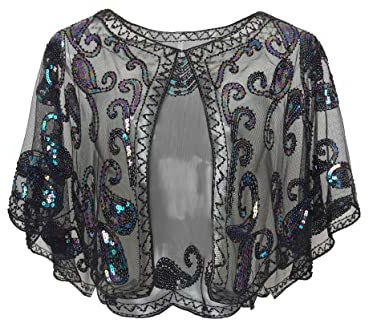 BABEYOND 1920er Jahre Retro Schal Umschlagtücher für Abendkleider Stola für Hochzeit Party Gatsby Kostüm Accessoires