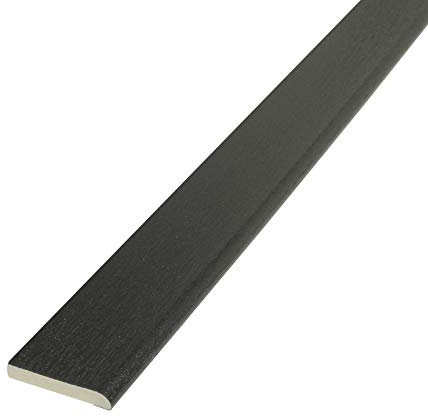Anthracite Grey (Grained), 45mm x 5m Pencil-Round Architrave uPVC Plastic Window Finishing Trim