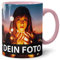 PR Print Royal Foto-Tasse zum selbst gestalten mit Foto und Text/mit individuellen Druck in Profiqualität/Personalisierte Geschenk-Idee mit Bild/XXL-Druck/Rosa